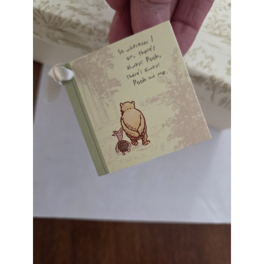 Winnie The Pooh Keepsakes Box Baby Nursery Gift Pale Yellow Newborn - Picture 9 of 16
